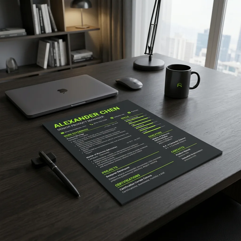 Resume Layout Mockup in InDesign