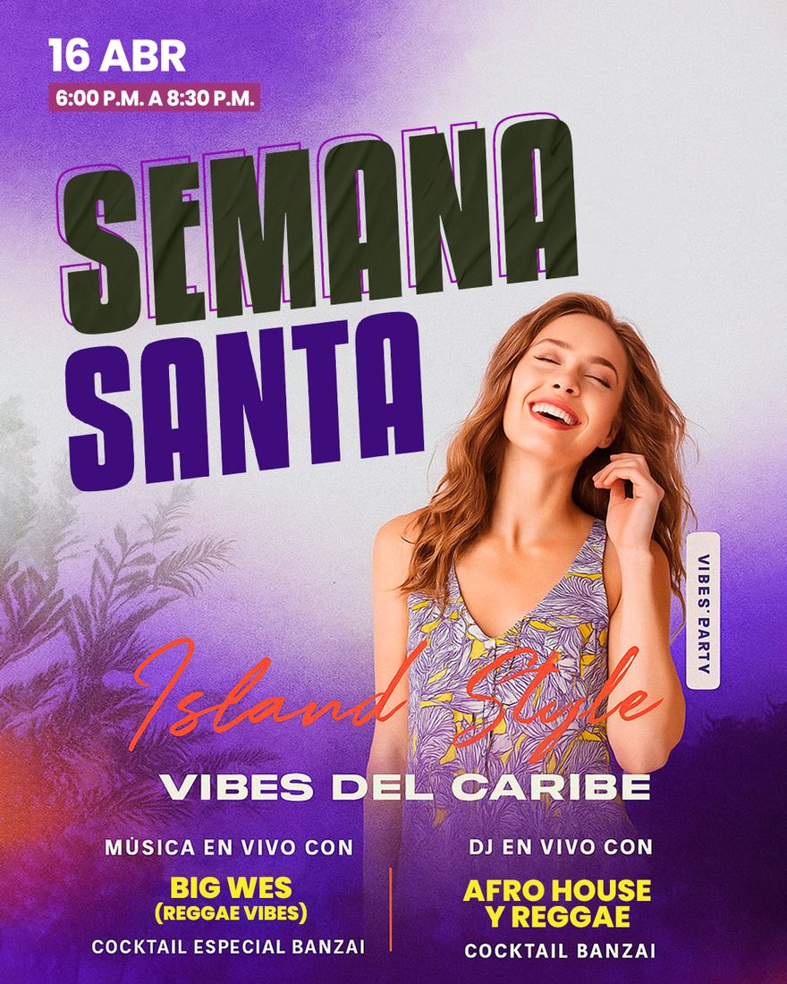 Semana Santa, Island Style: musica en vivo y coctel el 16 de abril.
