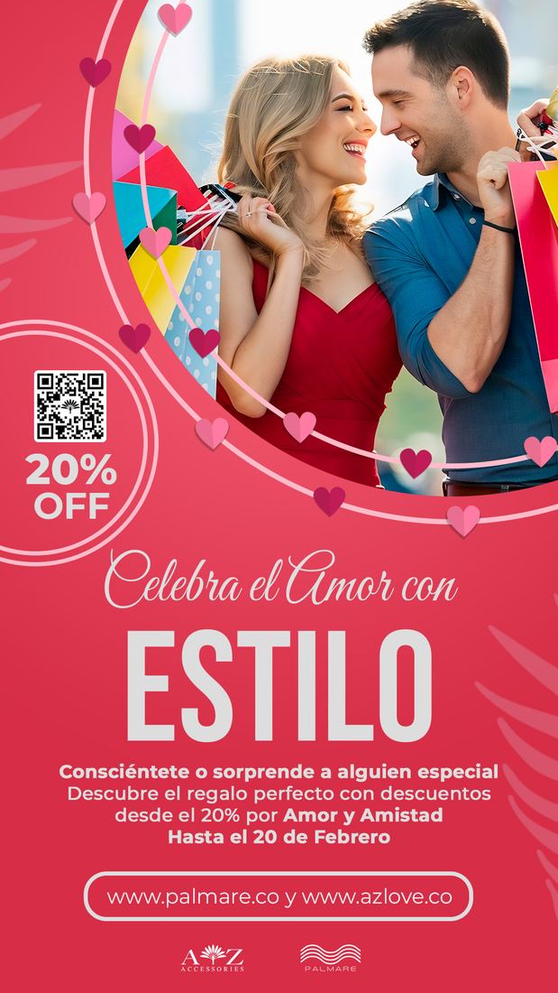 Celebra el amor con estilo: aviso con QR, valido en las dos tiendas online.
