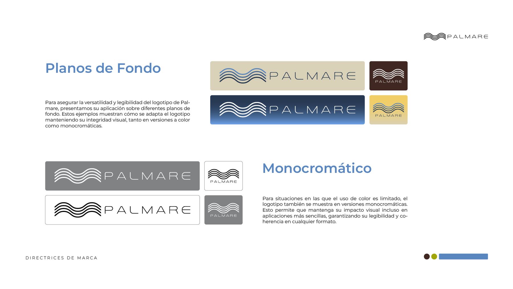 Planos de fondo y version monocromatica: como se comporta el logotipo sobre color, sobre foto y en una tinta.