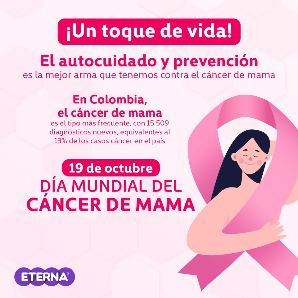 Pieza de feed por el Día Mundial del Cáncer de Mama, 19 de octubre, firmada Eterna
