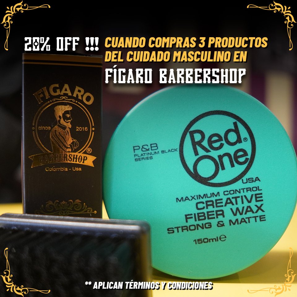 Pieza de feed de la promoción de veinte por ciento en productos de cuidado masculino