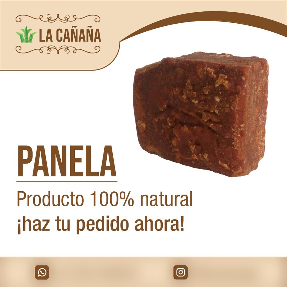 Pieza de panela: un bloque recortado sobre fondo beige