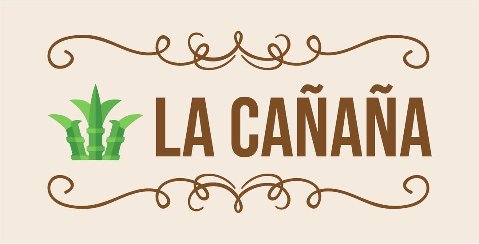 Logotipo en marrón sobre fondo crema