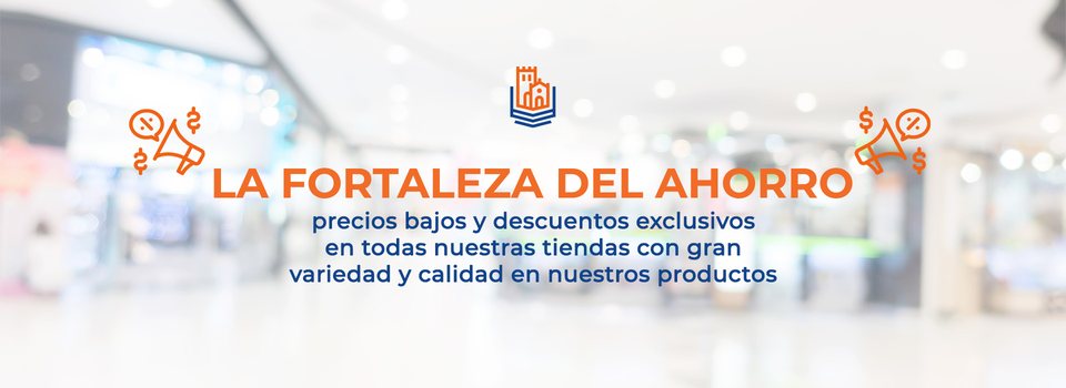 La Fortaleza del Ahorro: titular centrado sobre el interior desenfocado