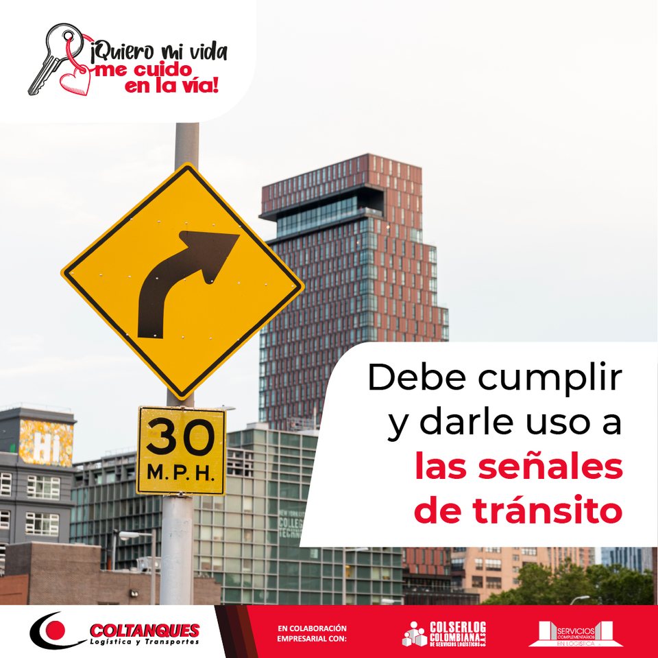 Un conductor debe cumplir y darle uso a las señales de tránsito