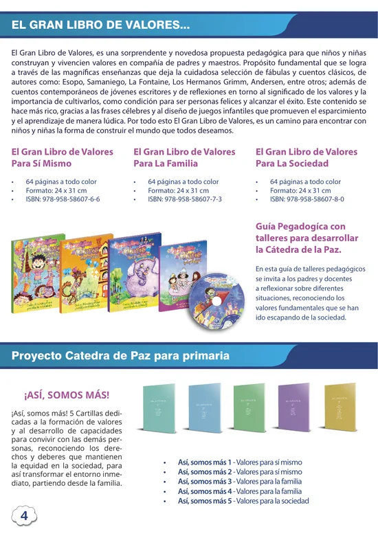 Página del catálogo con El Gran Libro de Valores