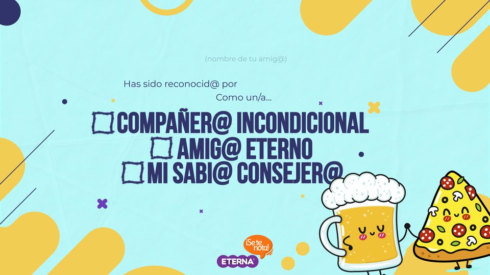 Tarjeta de amor y amistad: compañer@ incondicional