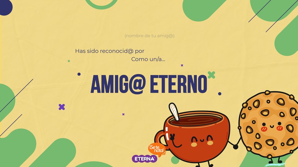 Tarjeta de amor y amistad: amig@ eterno
