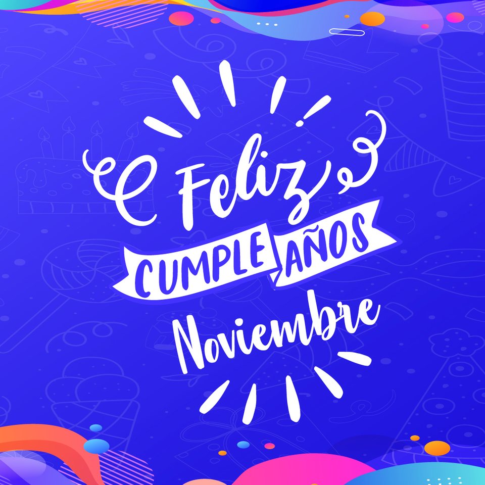 Portada de noviembre, sobre azul