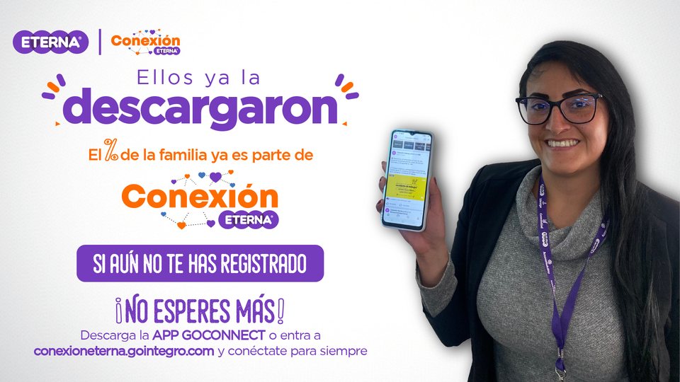Conexión Eterna, la aplicación interna, anunciada en pantalla