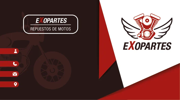 Frente de la tarjeta de presentación de Exopartes