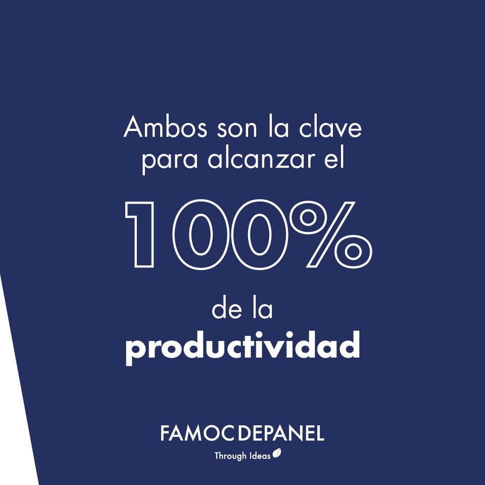 Ambos son la clave para alcanzar el cien por ciento de la productividad