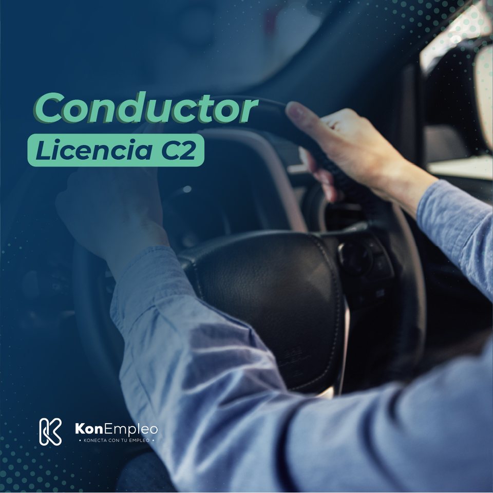 Conductor Licencia C2 · el bloque de texto sube sobre la foto