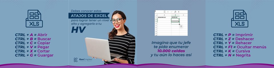 Cuatro piezas de la serie de atajos de Excel en fila, fondo lavanda solido
