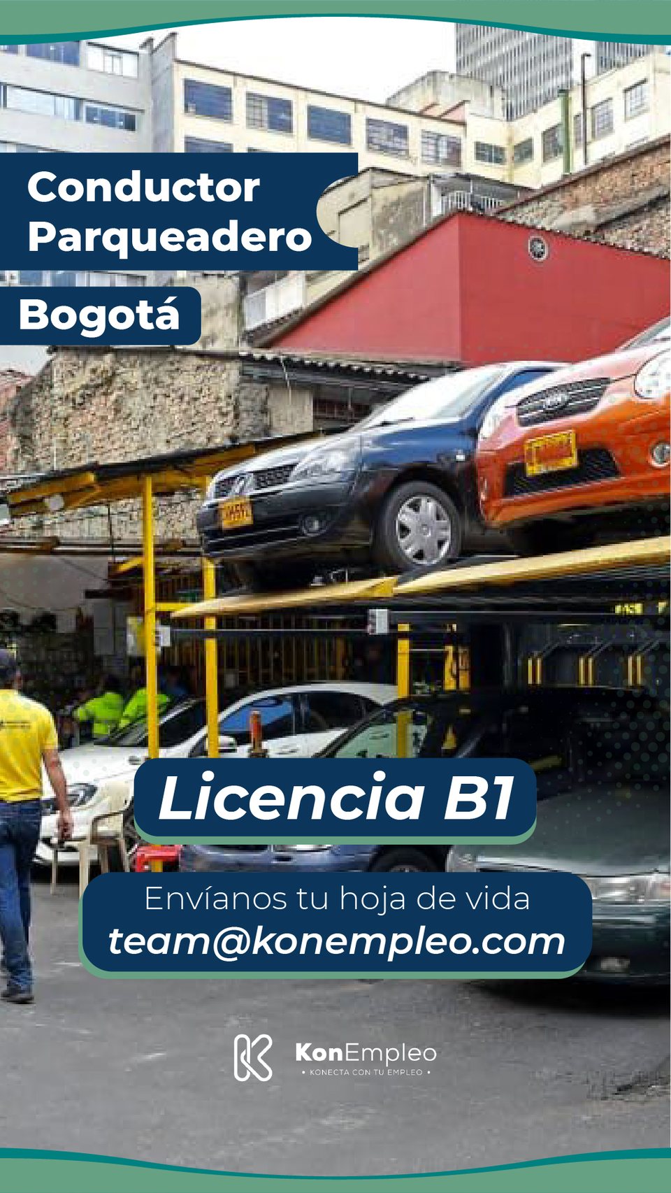 Conductor de Parqueadero · Bogotá · licencia B1