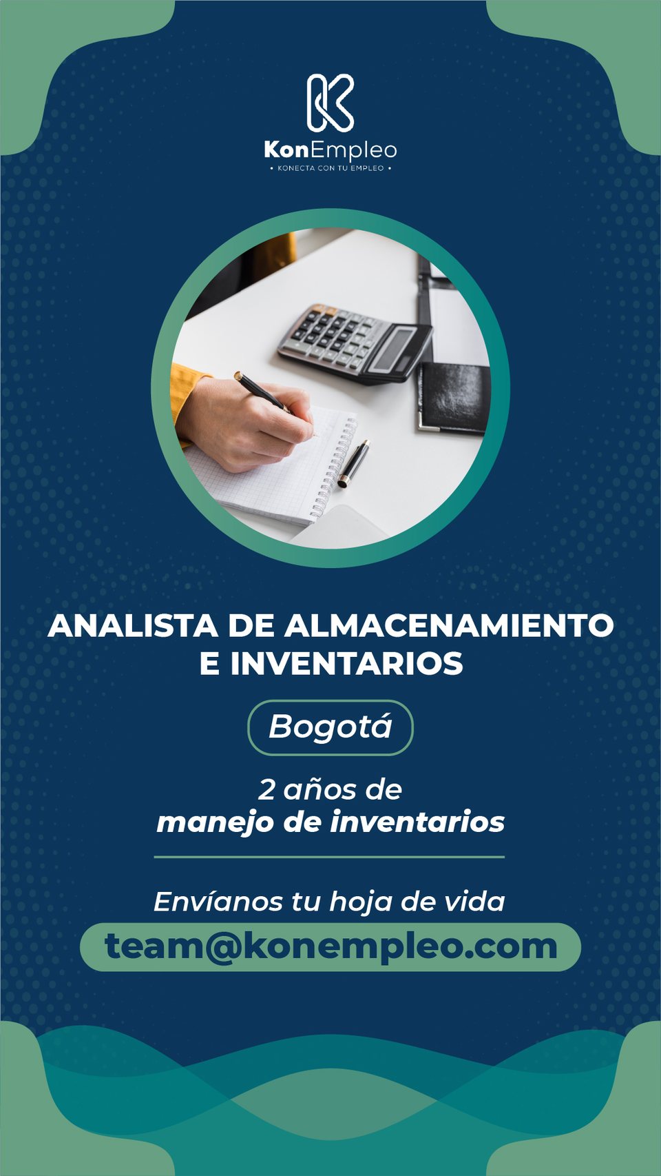 Analista de Almacenamiento e Inventarios · Bogotá · 3 años de experiencia